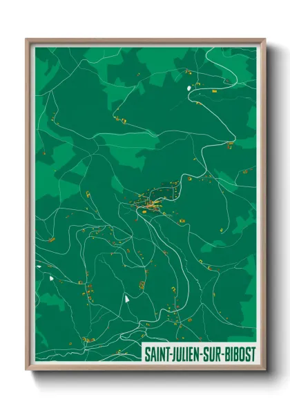 Une affiche de carte sur Saint-Julien-sur-Bibost