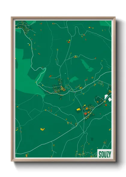 Une affiche de carte sur Souzy