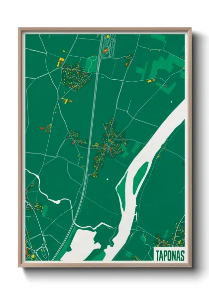 Une affiche de carte sur Taponas