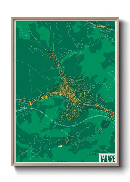 Une affiche de carte sur Tarare