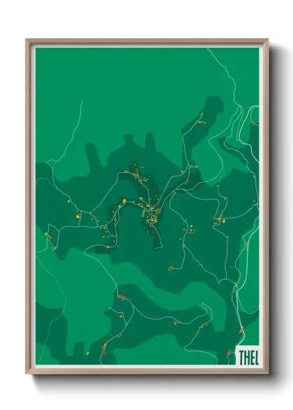 Une affiche de carte sur Thel