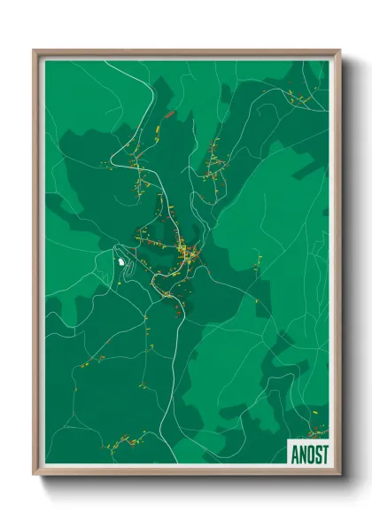 Une affiche de carte sur Anost