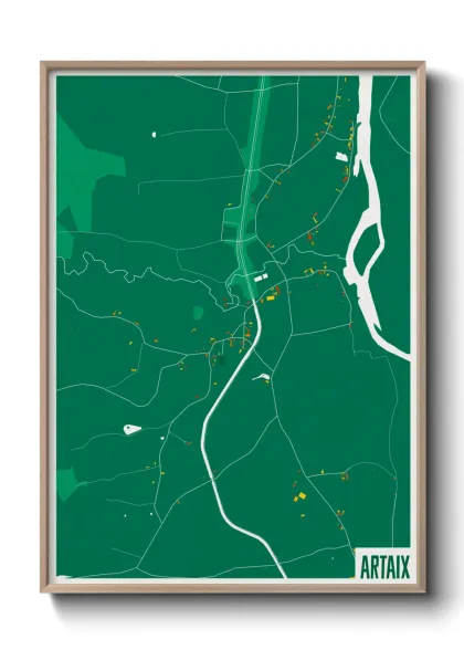 Une affiche de carte sur Artaix
