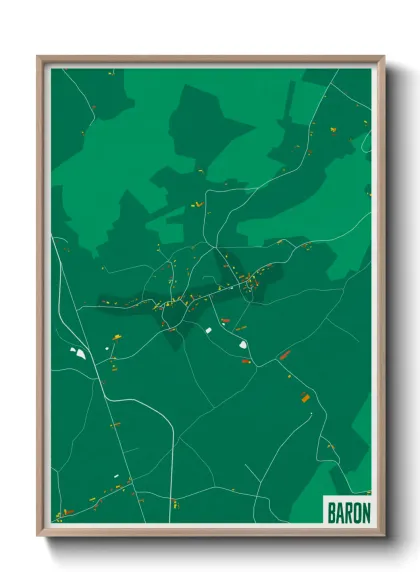 Une affiche de carte sur Baron