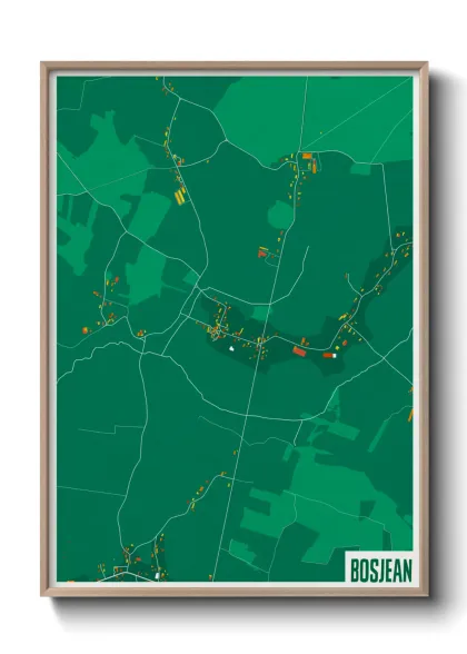 Une affiche de carte sur Bosjean