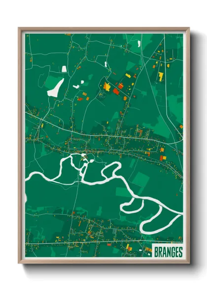 Une affiche de carte sur Branges