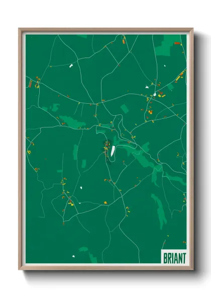 Une affiche de carte sur Briant