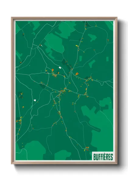 Une affiche de carte sur Buffières