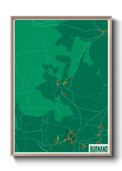 Une affiche de carte sur Burnand