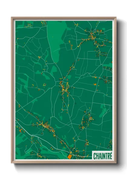 Une affiche de carte sur Chaintré