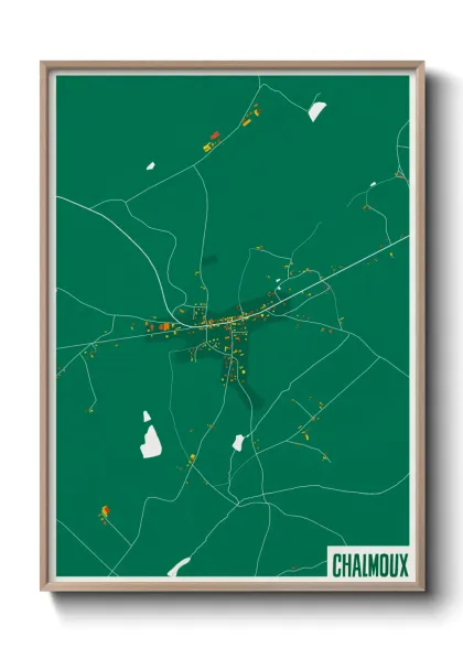 Une affiche de carte sur Chalmoux