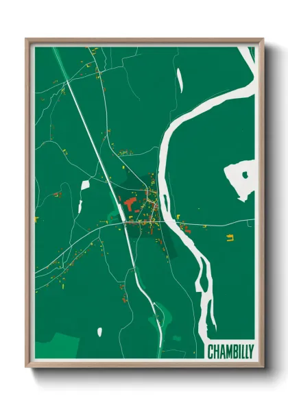 Une affiche de carte sur Chambilly