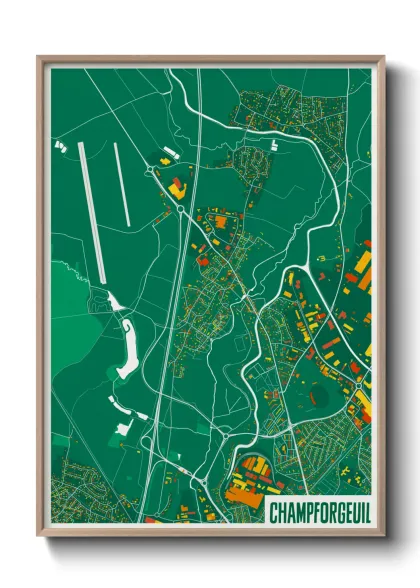 Une affiche de carte sur Champforgeuil