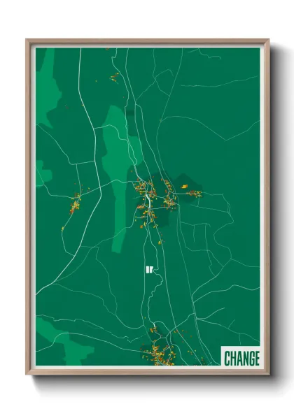 Une affiche de carte sur Change