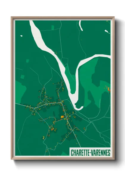Une affiche de carte sur Charette-Varennes