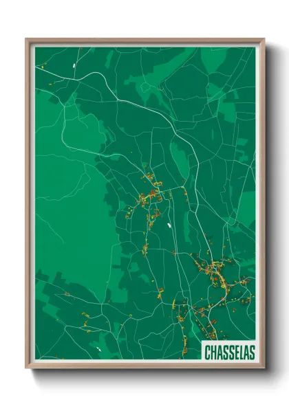 Une affiche de carte sur Chasselas
