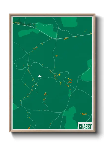 Une affiche de carte sur Chassy