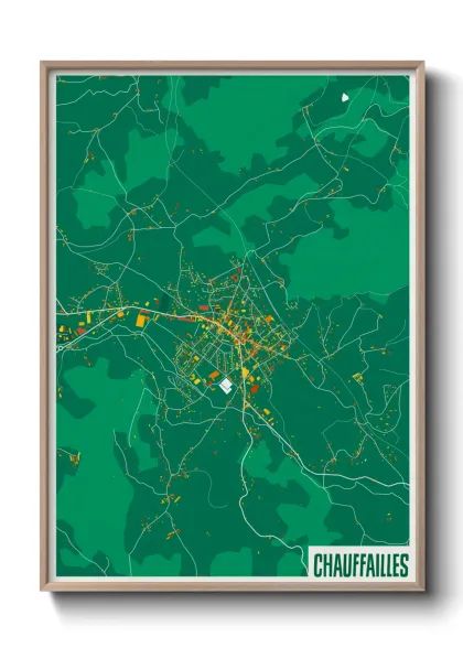 Une affiche de carte sur Chauffailles