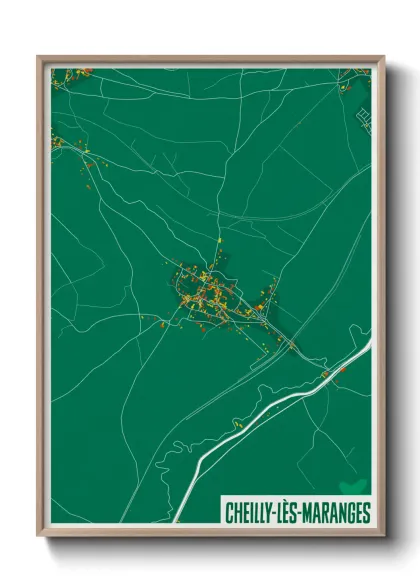 Une affiche de carte sur Cheilly-lès-Maranges