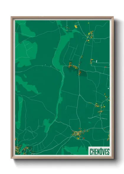 Une affiche de carte sur Chenôves