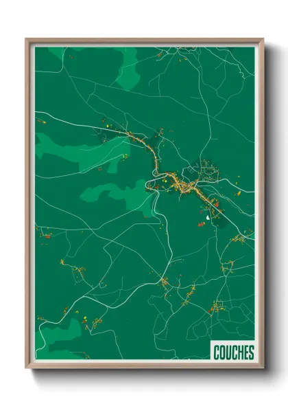 Une affiche de carte sur Couches