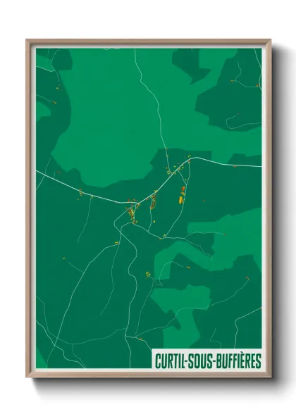 Une affiche de carte sur Curtil-sous-Buffières