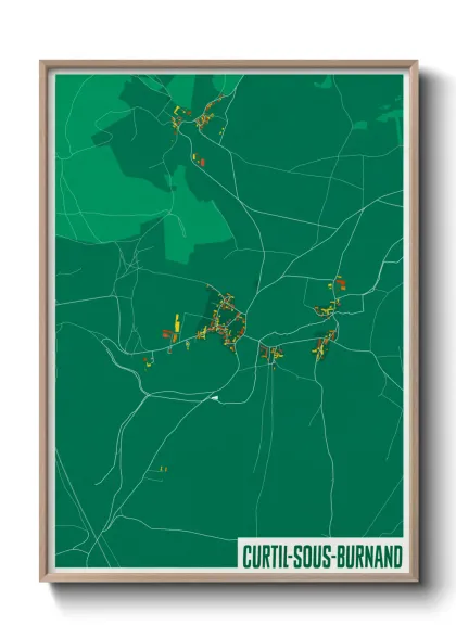 Une affiche de carte sur Curtil-sous-Burnand