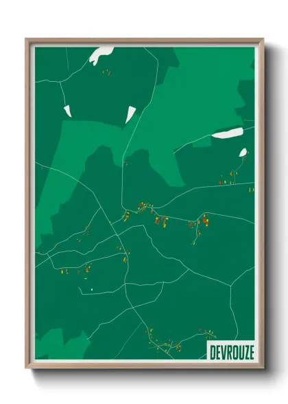 Une affiche de carte sur Devrouze
