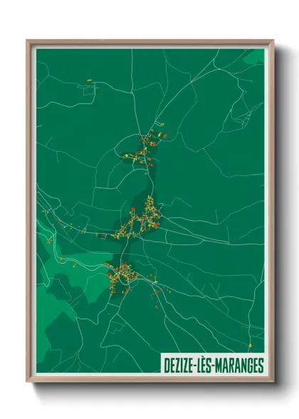Une affiche de carte sur Dezize-lès-Maranges