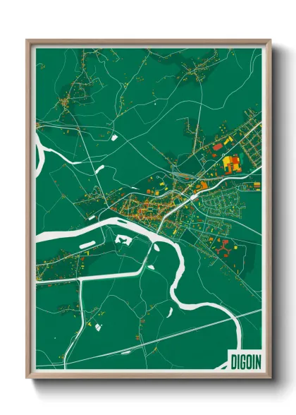 Une affiche de carte sur Digoin