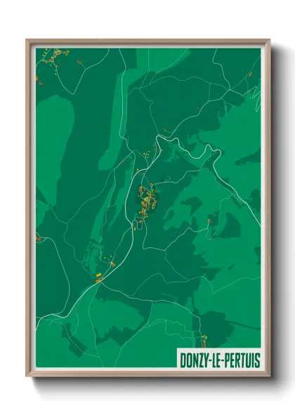 Une affiche de carte sur Donzy-le-Pertuis