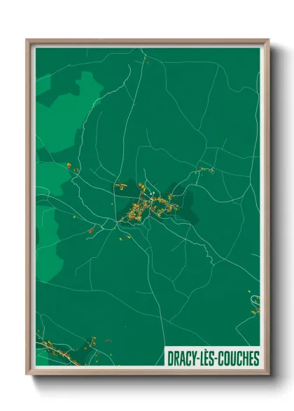 Une affiche de carte sur Dracy-lès-Couches