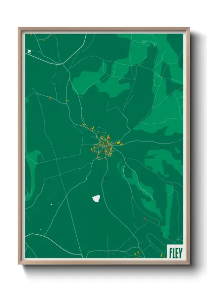 Une affiche de carte sur Fley