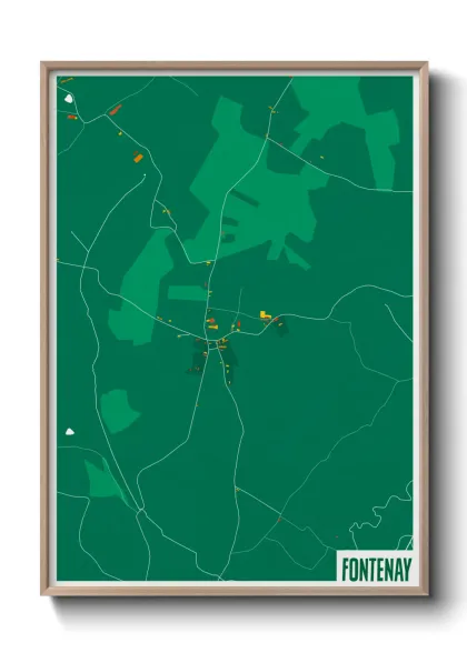 Une affiche de carte sur Fontenay
