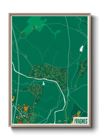 Une affiche de carte sur Fragnes