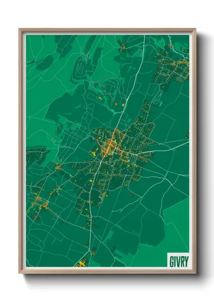 Une affiche de carte sur Givry