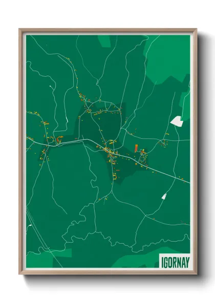 Une affiche de carte sur Igornay