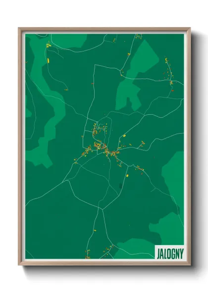 Une affiche de carte sur Jalogny