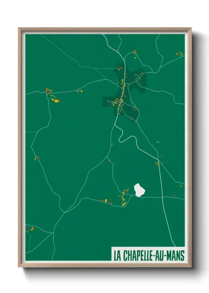Une affiche de carte sur La Chapelle-au-Mans