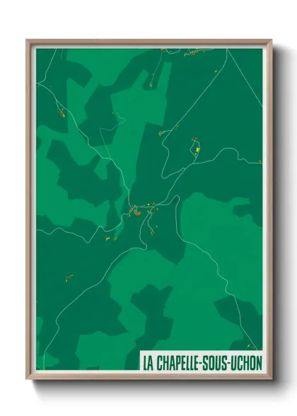 Une affiche de carte sur La Chapelle-sous-Uchon