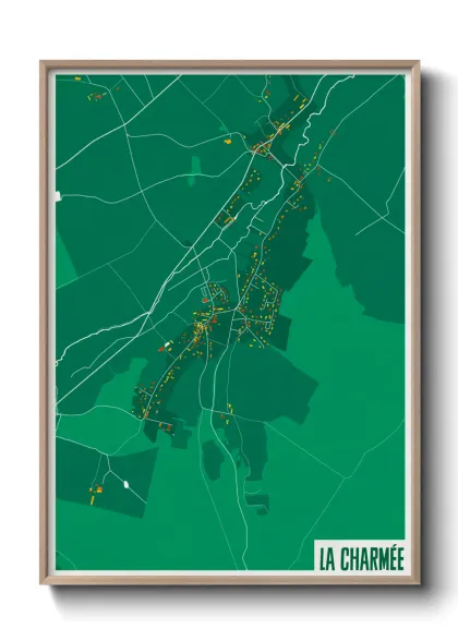 Une affiche de carte sur La Charmée