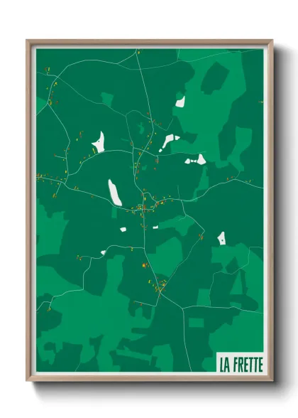 Une affiche de carte sur La Frette