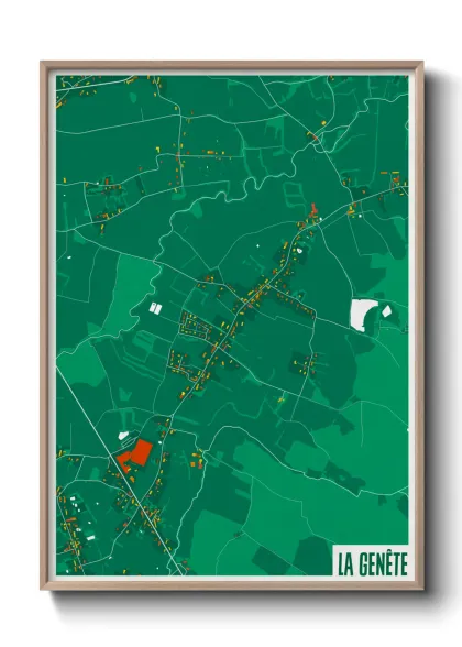 Une affiche de carte sur La Genête