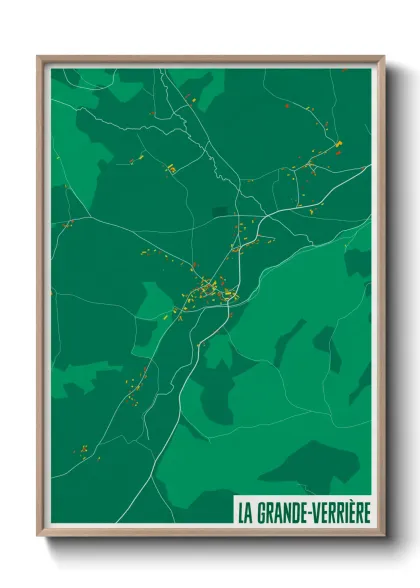 Une affiche de carte sur La Grande-Verrière