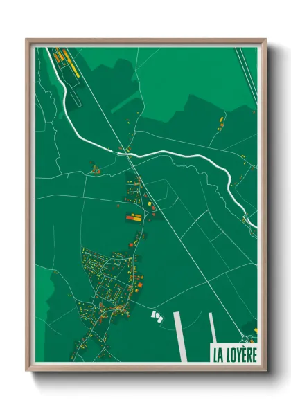Une affiche de carte sur La Loyère