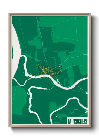 Une affiche de carte sur La Truchère