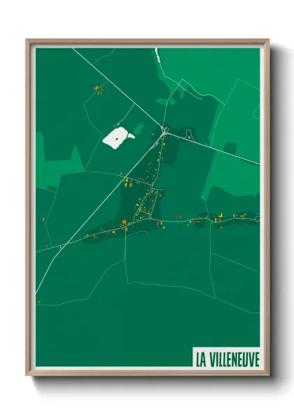 Une affiche de carte sur La Villeneuve