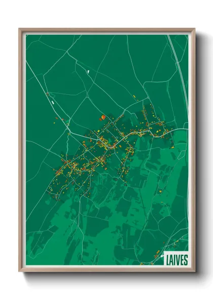 Une affiche de carte sur Laives