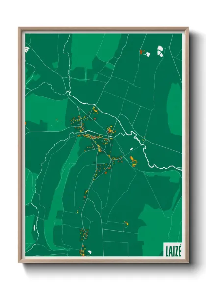 Une affiche de carte sur Laizé