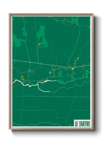 Une affiche de carte sur Le Tartre